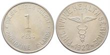 Philippinen, Culion Leper Kolonie, Peso 1922