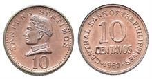 Philippinen, Private Probe (Pattern), 10 Sentimos 1967