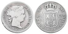 Philippinen, Isabella II. von Spanien 1833-1868, 20 Centimos 1864