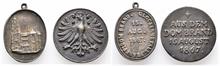 Frankfurt, Stadt, Medaille 1867, zur Erinnerung an den Dombrand. 2 Stück
