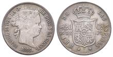 Philippinen, Isabela II. von Spanien 1833-1868, 20 Centimos 1866