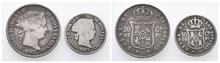 Philippinen, Isabella II. von Spanien 1833-1868, 10 und 20 Centimos 1867. 2 Stück