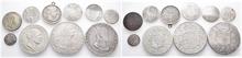 Konvolut von Münzen aus Altdeutschland, den USA, Belgien Brabant und Mexiko. 10 Stück