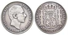 Philippinen, Alfonso XII. von Spanien 1874-1885, 50 Centimos 1880