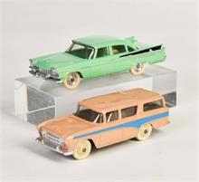 Dinky Toys, 173 Nash Rambler + 191 Dodge Royal Sedan