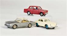Dinky Toys, Porsche, DAF + Mercedes