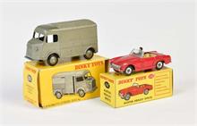 Dinky Toys, Austin Healy 112 + Ciroen Camionette 25C