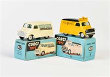 Corgi Toys, Bedford Road Service Van + Bedford Utilecon Ambulance