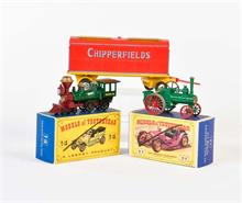 Corgi Toys + Matchbox, Chipperfield Tierkäfigwagen + 2x Models of Yesteryear