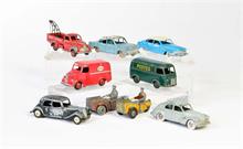 Dinky Toys, Konvolut Autos + Motorräder