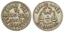 USA, Texas, Token zu 1/2 Real 1891