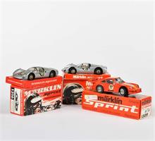 Märklin Sprint, 3x Porsche