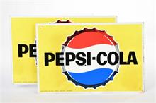 2 Blechschilder "Pepsi Cola"