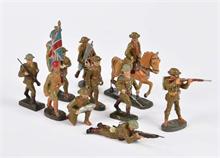 Elastolin/Lineol, 10 englische Soldaten 1. WK