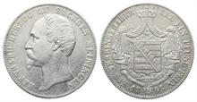 Sachsen Coburg Meiningen, Bernhard Erich Freund 1803-1866, Vereinstaler 1866