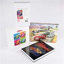 Schuco, Piccolo Display, Nürburgring Rennen Set, Pop Art Racer + Buch
