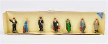 Timpo Toys, 7 Eisenbahnfiguren im Display