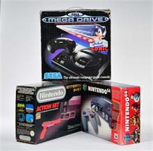 1x NES Action Set, 1x Sega Mega drive + 1x Nintendo 64