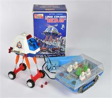 Yonezawa, Delta 55 Lunar Explorer + Modern Toys Mondfahrzeug