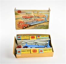 Corgi Toys, Gift Set 28 Carrimore Car Transporter with Bedford tractor Unit & 4 Cars
