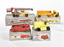 Dinky Supertoys, Fire Engine, Heavy Tractor Service Platform Vehicle + Lorry