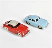 Quiralu + Dinky Toys, Porsche 356 A + Porsche Coupe