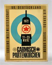 Plakat "Curling WM 1972 Garmisch Partenkirchen"