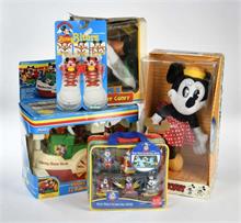 Konvolut Disney Spielzeug, Show Boat, Mickey Figur u.a.