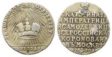 Russland, Katharina II. 1762-1796, Silbermedaille 1762