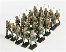 Lineol, 25 marschierende Soldaten