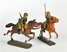Lineol/ Elastolin, 2 stürmende Kavalleristen