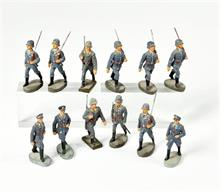 Elastolin / Lineol, 12 Soldaten der Luftwaffe