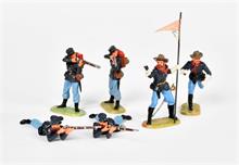 Elastolin, 6 US Soldaten "Custer-Regiment" aus den Indianerkriegen
