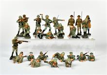 Lineol/Elastolin, 25 Soldaten Wehrmacht + andere