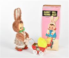 Rabbit Doll Pushing Pram MS 726