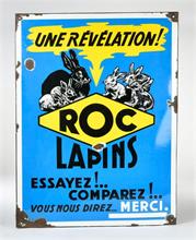 Emailleschild "Roc Lapins"