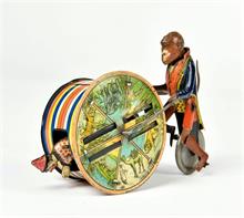 Greppert & Kelch, Affe mit Trommel auf Einrad