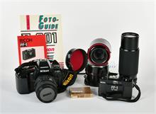 Nikon, Kamera F 801, Micro-Nikkor 3,5/55 mm, Sigma 28-125 mm, Tokina 100-300 mm