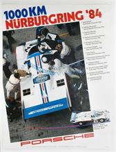 Porsche Plakat "1000 km Nürburgring 84"