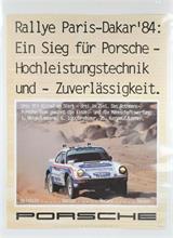 Porsche Plakat "Rallye Paris Dakar 84"