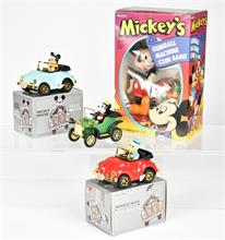 Disney Micky Maus Kaugummiautomat + 3 Disney Autos
