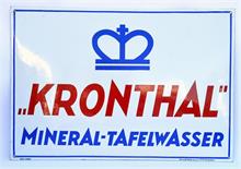 Kronthal Mineral-Tafelwasser, Emailleschild (gewölbt)