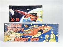 2x Leinwände, X-15 Rakete + Buck Rodgers