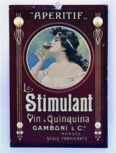 Stimulant, Blechschild (um 1930)