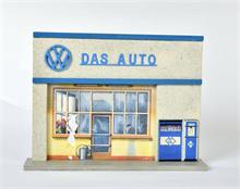 Schuco, Schaufenster Display VW Das Auto Tankstelle