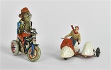 HWN, Beiwagenmotorrad + Arnold, Affe auf Dreirad