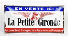 La Petite Gironde, Emailleschild