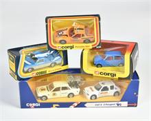 Corgi, Peugeot Set, Austin Metro, Porsche 924 + Mazda