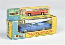 Matchbox, King Size Dodge Charger K -22