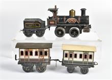 Bing, King Edward VII Lok, Tender + 2 LSWR Personenwagen